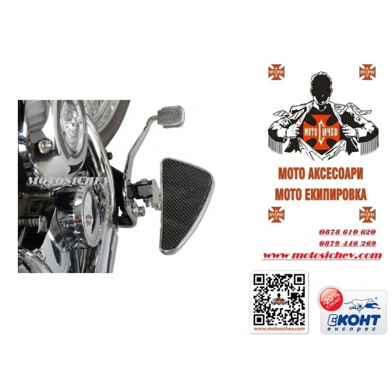 МОТОЦИКЛЕТНИ УНИВЕРСАЛНИ МЕТАЛНИ ХРОМИРАНИ СТЪПЕНКИ ЗА CUSTOM,CHOPPER,CRUISER.
