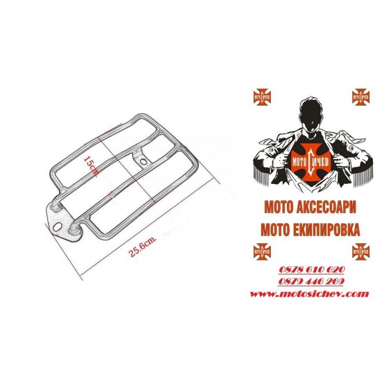 МОТОЦИКЛЕТЕН БАГАЖНИК  ЗА СОЛО СЕДАЛКА ( ЗАДЕН КАЛНИК ) ЗА CHOPPER , CRUISERS.