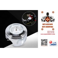 ХРОМИРАН МЕТАЛЕН ТЕРМОМЕТЪР ЗА МОТОЦИКЛЕТНО КОРМИЛО 22мм. И 25мм.