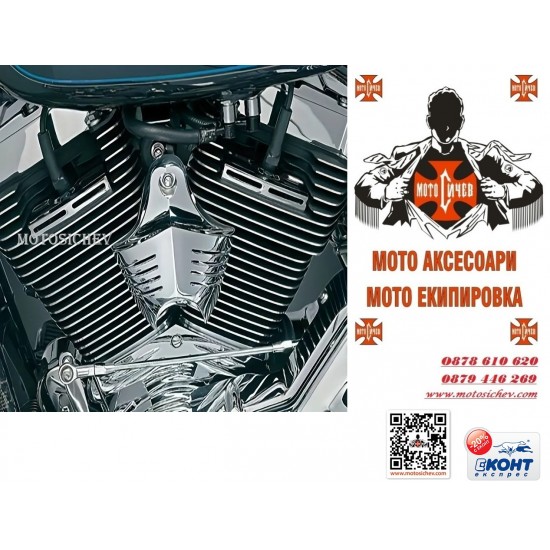 АЛУМИНИЕВ ХРОМИРАН КАПАК ЗА V-Twin МОТОЦИКЛЕТИ