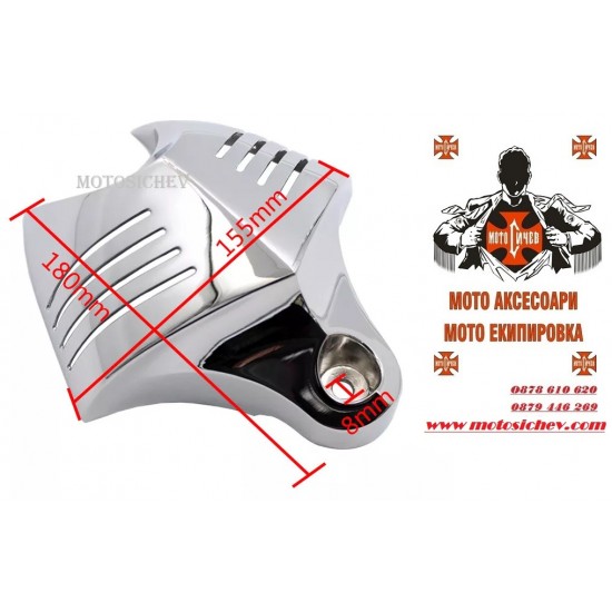 АЛУМИНИЕВ ХРОМИРАН КАПАК ЗА V-Twin МОТОЦИКЛЕТИ