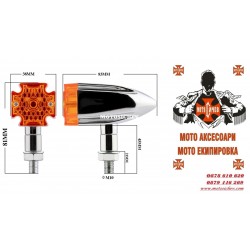 LED МЕТАЛНИ ХРОМИРАНИ МОТОЦИКЛЕТНИ МИГАЧИ КЕЛТСКИ КРЪСТ
