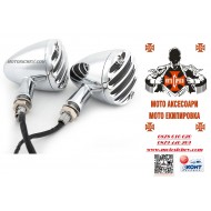 ГОЛЕМИ МЕТАЛНИ МОТОЦИКЛЕТНИ МИГАЧИ С РЕШЕТКА ЗА Custom,Chopper,Cruizer,BOBBER
