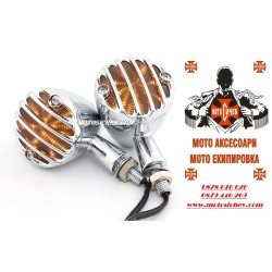 ГОЛЕМИ МЕТАЛНИ МОТОЦИКЛЕТНИ МИГАЧИ С РЕШЕТКА ЗА Custom,Chopper,Cruizer,BOBBER