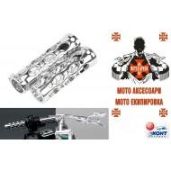 МОТОЦИКЛЕТНИ ХРОМИРАНИ РЪКОХВАТКИ ЗА КОРМИЛО - 22мм.